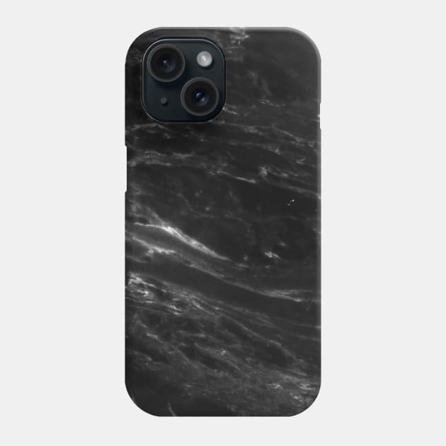 Black Marble Phone Case by Scar