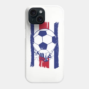 Vintage Costa Rican Flag with Football // Retro Costa Rica Soccer Phone Case