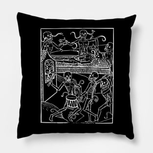 Skeleton Dance Party Pillow