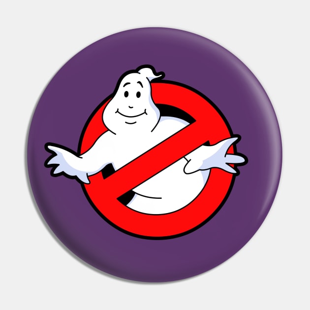 And Now Back To The Real Ghostbusters Logo Smile Pin by RobotGhost