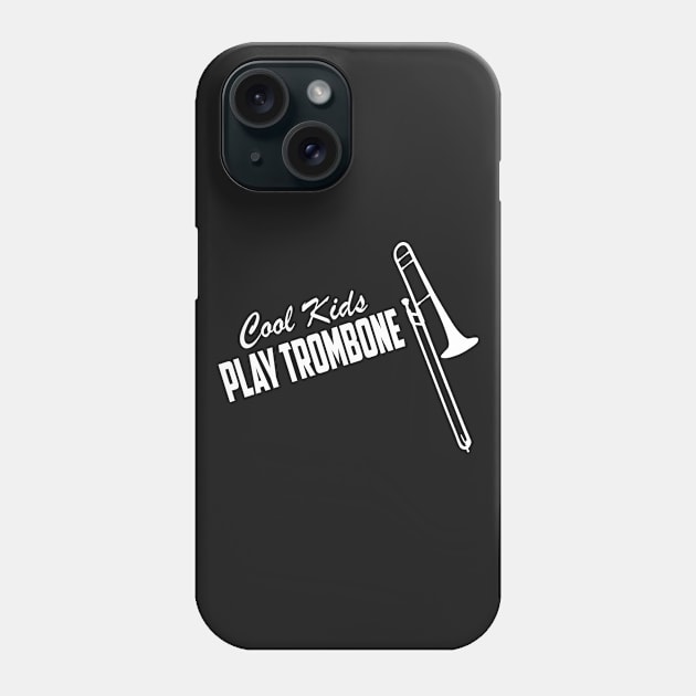 Cool Kids Play Trombone Phone Case by helloshirts