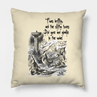 The Slithy Toves - Alice in Wonderland Pillow