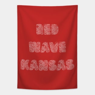 Red Wave Kansas Tapestry