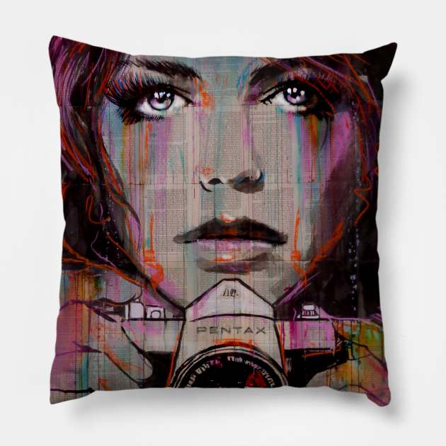 camera shy Pillow by Loui Jover 