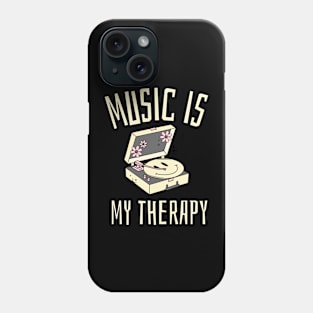 music is my therapy Phone Case