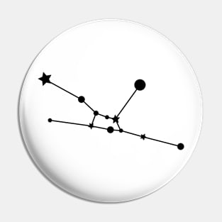 Taurus Zodiac Constellation in Black Pin