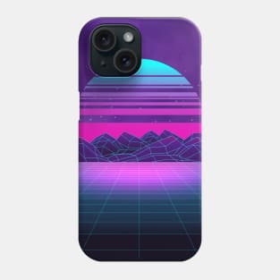 Synthwave Sunset of the 80's Phone Case