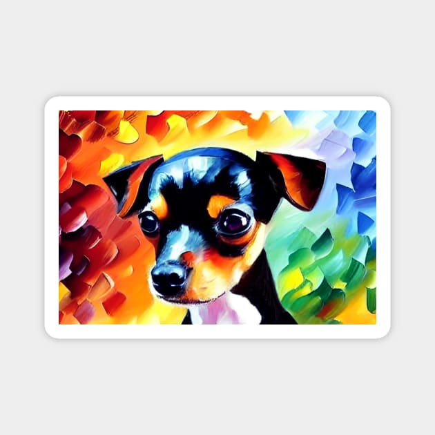 Toy Chihuahua Magnet by ArtistsQuest