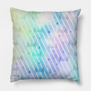 Pastel Goth colorful candy skull pattern Pillow