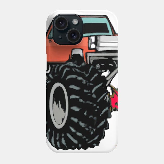 Monster Truck Painting Phone Case by maxcode