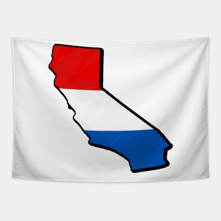 Red, White, and Blue California Outline Tapestry