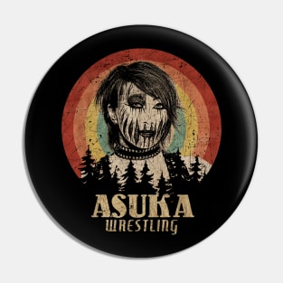 Retro Sunset Asuka Wrestling Pin