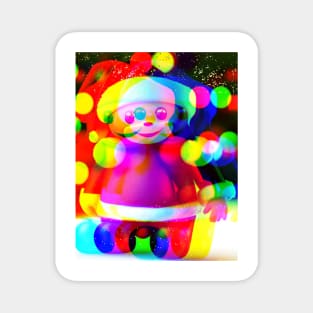 Psychedelic Trippy Xmas Santa Munchkin Magnet