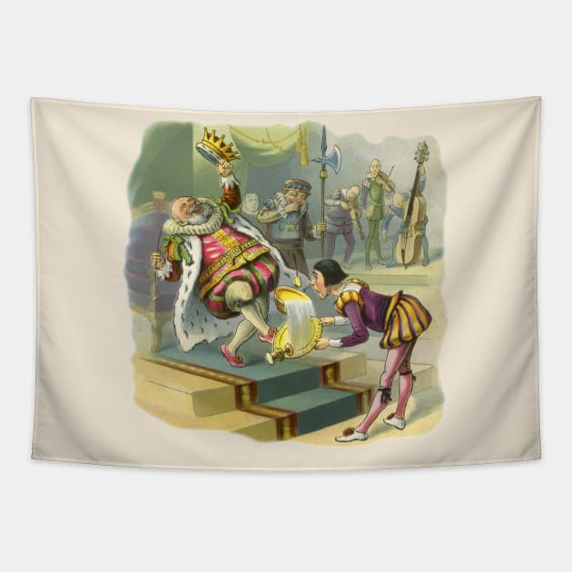 Vintage Old King Cole Nursery Rhyme Tapestry by MasterpieceCafe