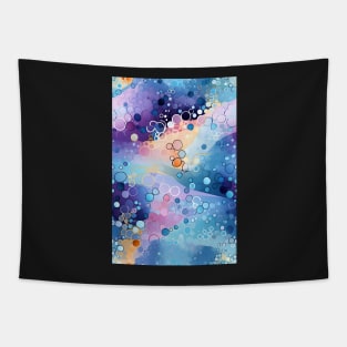 Abstract pattern of water color polka dots Tapestry