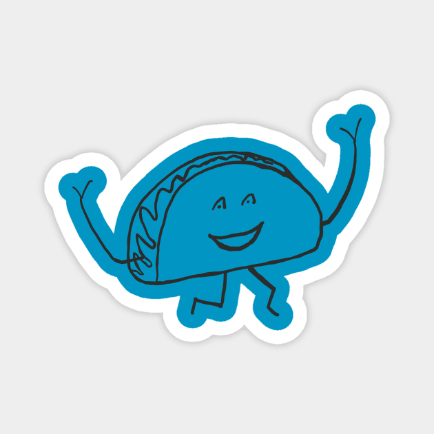 Happy Taco Magnet by Steel Sandals