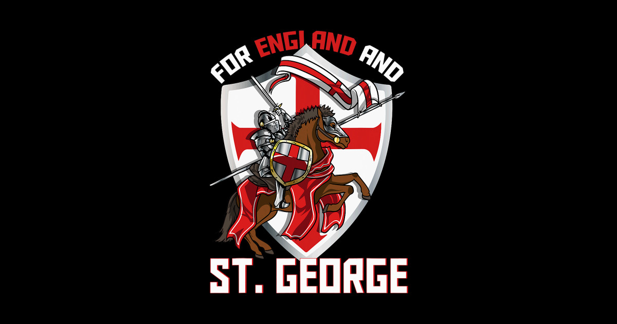 For England and St George Knight on Horseback - Saint George - Sticker ...