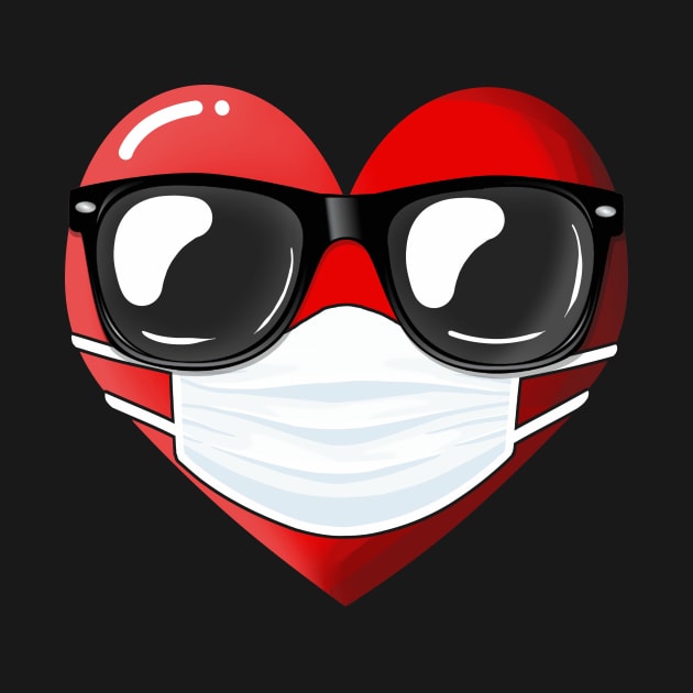 Heart In A Mask Funny Valentines Day Gift by mittievance