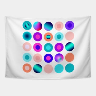 Shiny Holo, iridescent circles Tapestry