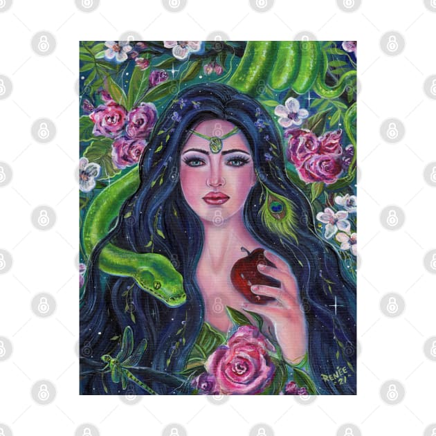 Eve in the garden of Eden python apple by Renee Lavoie by ReneeLLavoie