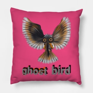 ghost bird art design Pillow