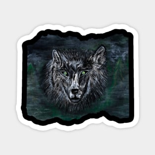 Ghost Wolf (back) Magnet