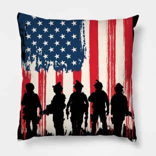 home of the free because of the brave Pillow