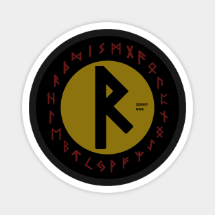 Yellow Raidho Elder Futhark  | Viking Rune Symbol Magnet