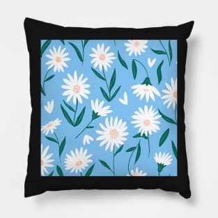 Daisy blue Pillow