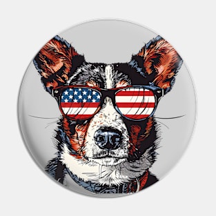 American 4th July Dog #10 Pin