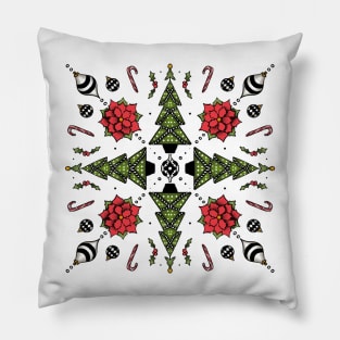 Christmas Trees with Black and White Pillow