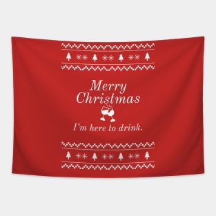 Ugly Christmas Drinking Sweater Tapestry