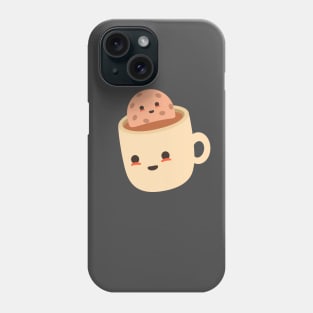 Cookie in a chocolate milk bath Phone Case