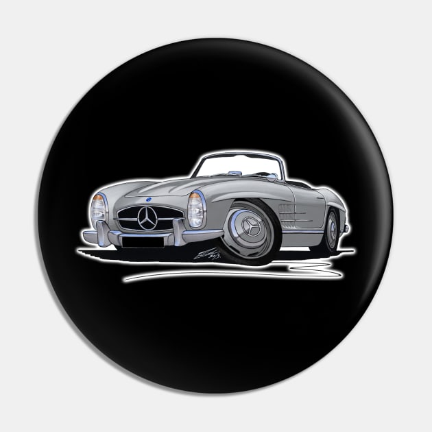 Mercedes 300SL Convertible Silver Pin by y30man5