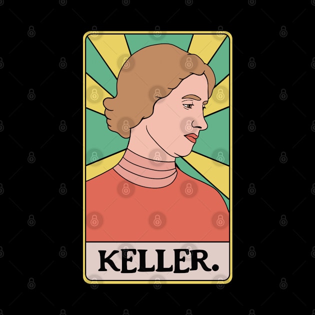 Helen Keller Tarot Card - Female Feminist Novelist Writer Author Literature Read by isstgeschichte