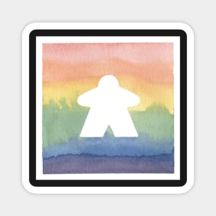 Rainbow Meeple Magnet