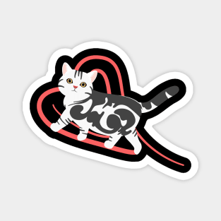 Love American Shorthair Cat Magnet