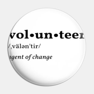 VOLUNTEER tee Pin