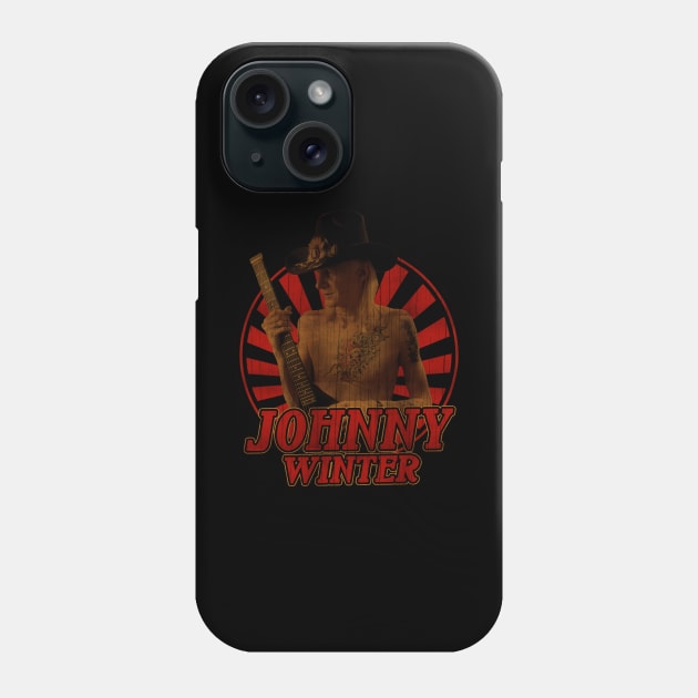 Retro Vintage Classic Johnny Winter Phone Case by Electric Tone