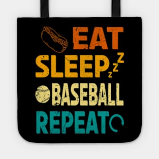 EAT SLEEP BASEBALL REPEAT Tote