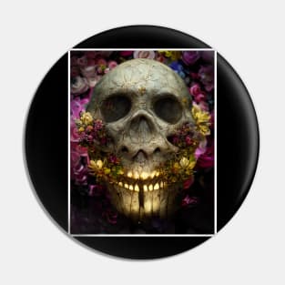 skull flower Pin