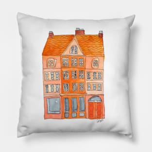 European Style Townhouse Pillow