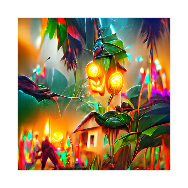 Halloween Lights in the Jungle by Designso