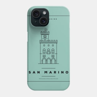 San Marino Minimal Poster Phone Case