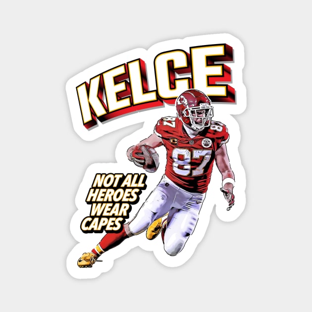 Travis Kelce Superhero Magnet by Super Secret Villain