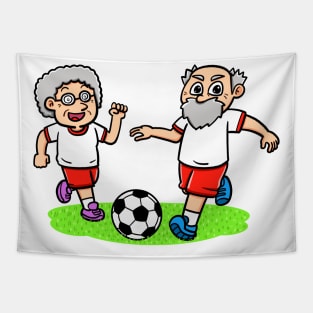 Senior soccer sports match Tapestry