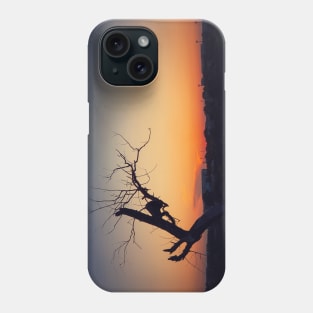 dry tree over sunset Phone Case