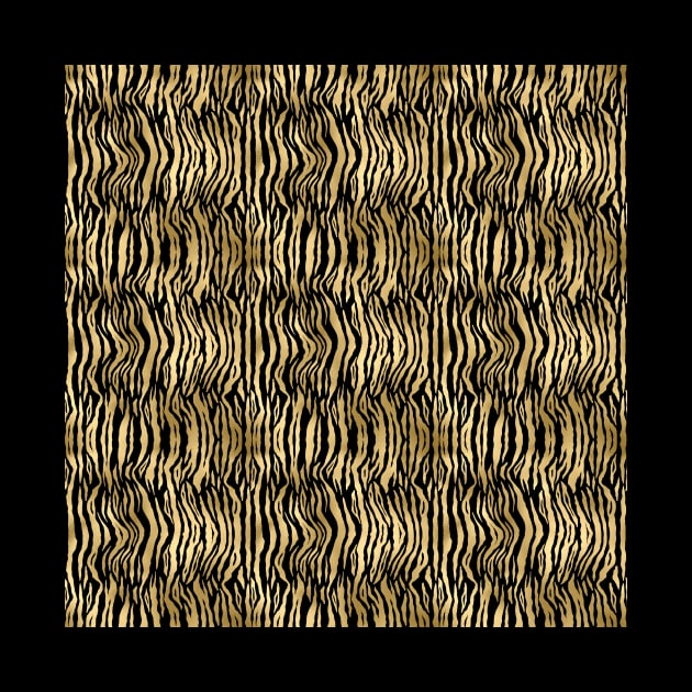 Black and Gold Animal Abstract #2 by Alemi