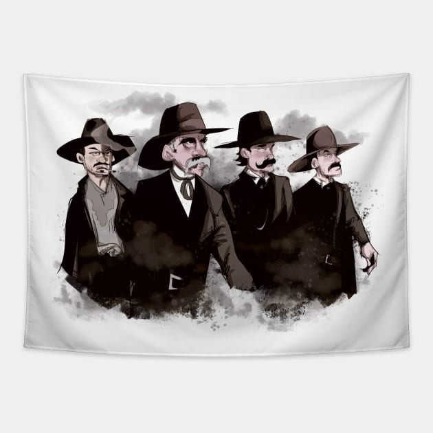 OK Corral Tapestry by LVBart