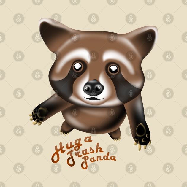 Hug a trash panda meme, International raccoon day by AdishPr